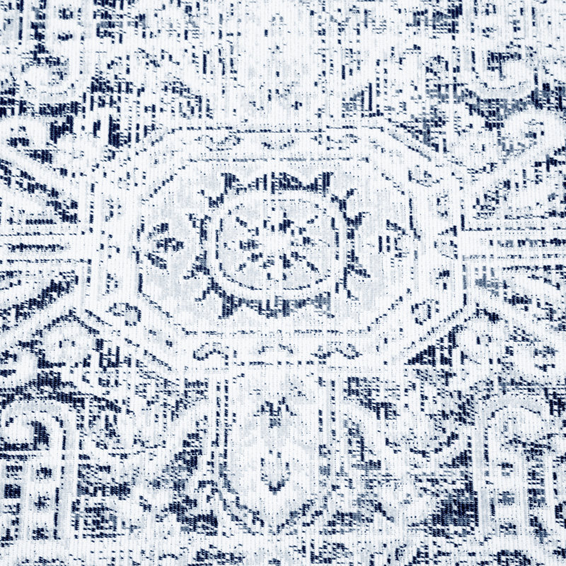 Nicole Miller New York Patio Sofia Medallion Indoor/Outdoor Area Rug, Navy Blue/Aqua, Rectangle 7'9" x 10'2"