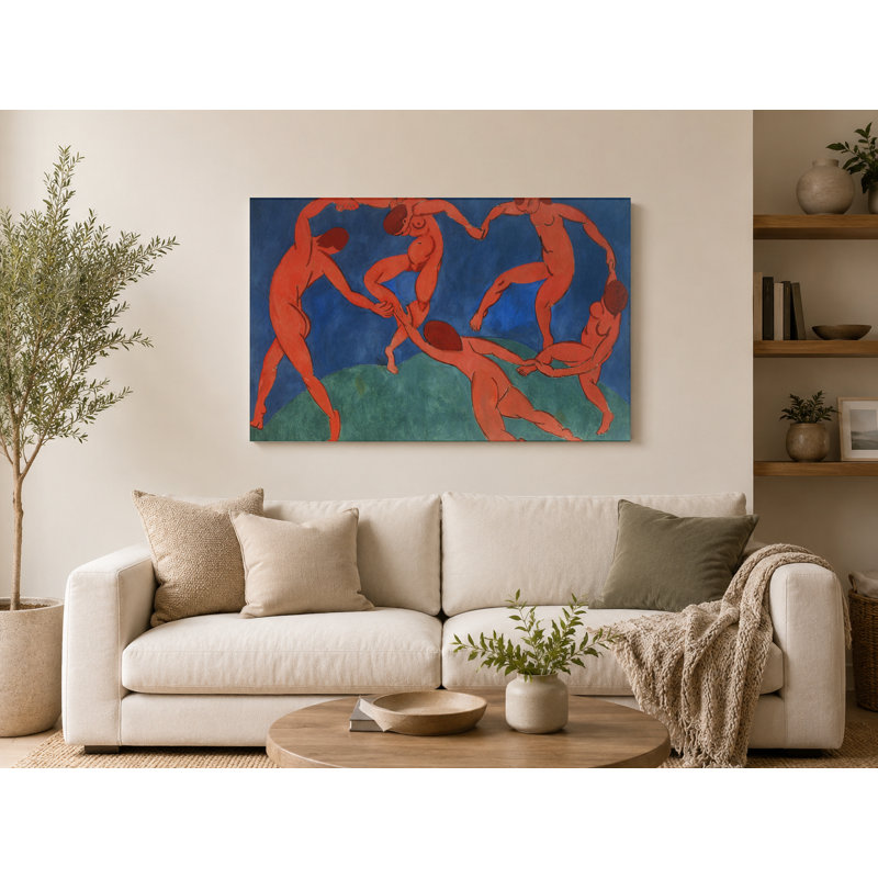 La danse (1910) - Paysage, art mural sur toile, 14" W x 11" H