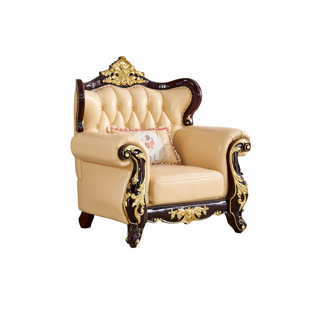 Romero European Luxury Living Room Chair 48'' Wide Tufted Armchair