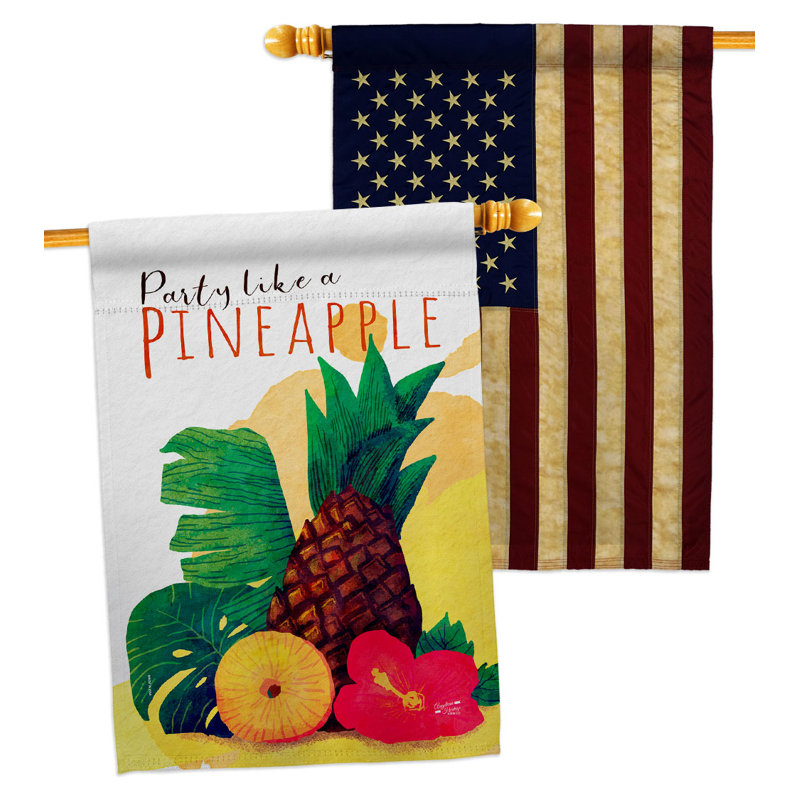 Drapeau de maison en polyester à 2 côtés 40 x 28 po