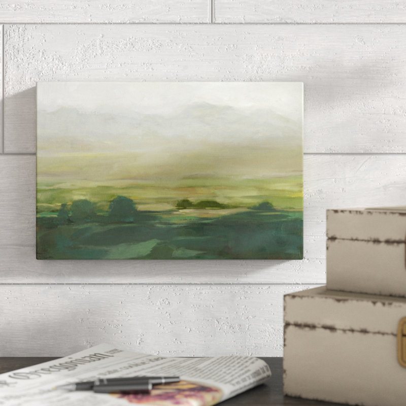 Misty Valley I by Ethan Harper - Painting Print, 20cm H x 30cm W, Wrapped Canvas