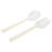S/2 White Salad Server With Gold Rim And Back