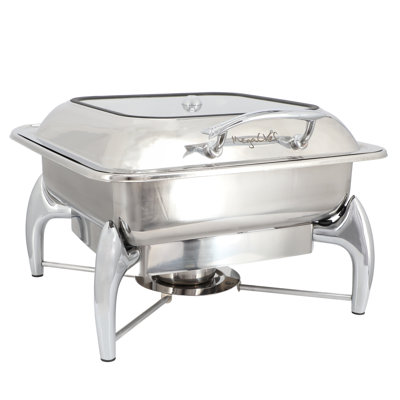 Latitude Run® 6 Liter Stainless Steel Rectangle Professional Chafing Dish/Food Warmer/Buffet Serving Dish