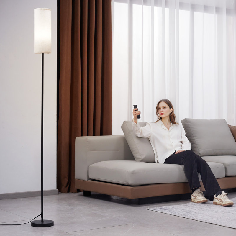 Floor Lamp Stepless Dimmable Colors Living Room Lamp with Remote Control