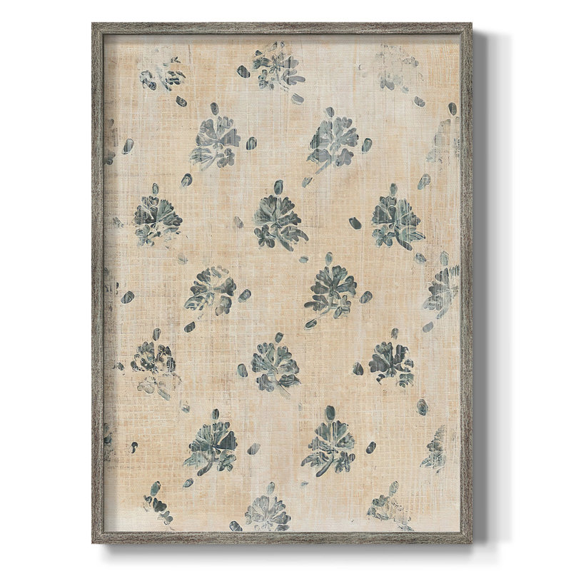 «Vintage Blockprint II», reproduction encadrée - bois massif, H 30 po x l 24 po