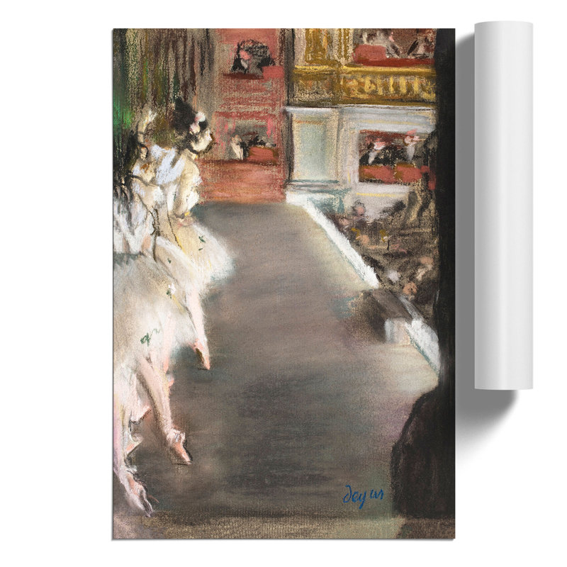 Ballet Ballerina Dancers at the Old Opera House by Edgar Degas - Frameless Print, 30cm H x 21cm W x 0.1cm D