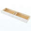 Lit de jour en bois pleine grandeur avec tablettes de rangement, USB, DEL et 2 tiroirs, blanc-573744484