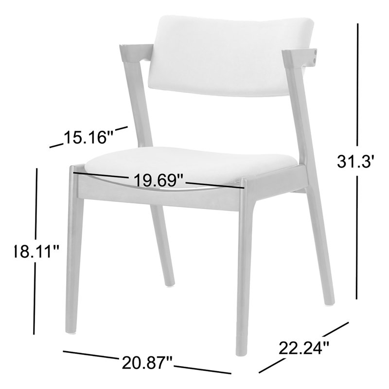 Keeler 18.11'' H Upholstered Side Chair, Black Washed Frame with Light Gray Seat