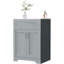 Meuble-lavabo de 24 po avec lavabo, meuble-lavabo autoportant moderne pour petite salle de bain, porte à fermeture douce et grand espace de rangement-612320995