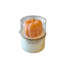 Bougie parfumée citrouille et pomme de 7,6 cm (3 po) dans un pot cylindrique en verre transparent
