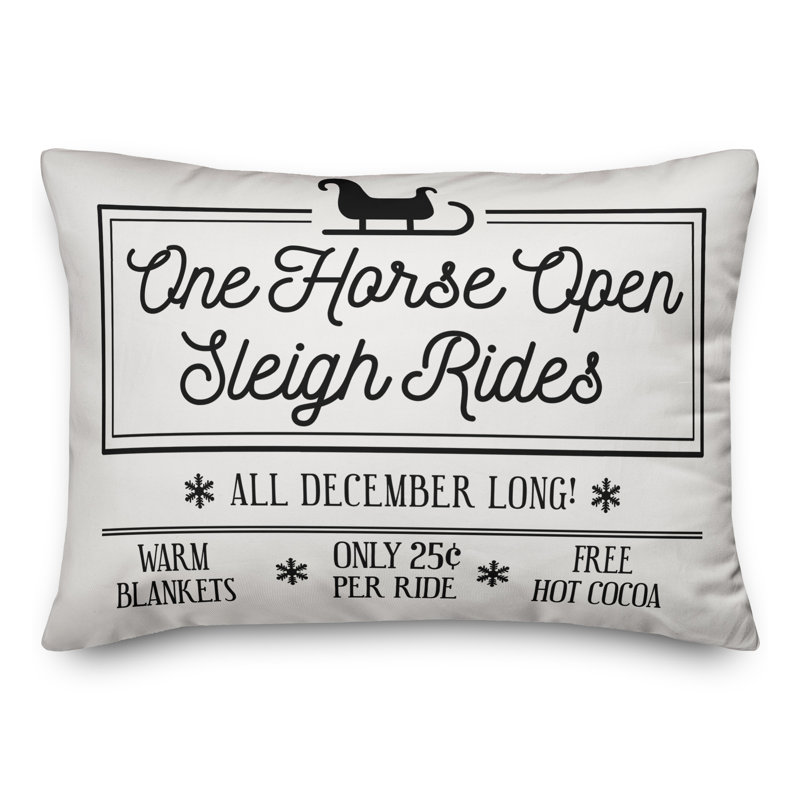  Sleigh Rides Rectangular Lumbar Pillow