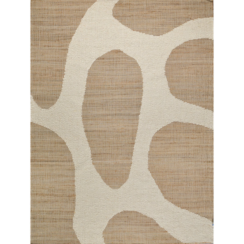 Pompano flatweave Wool/Jute Ivory/Beige Area Rug, 12'X15'