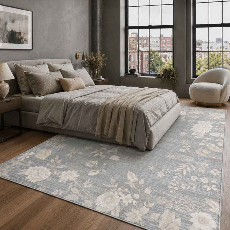 Oriental Cotton and Chenille Flatweave Area Rug, 155 x 230 cm