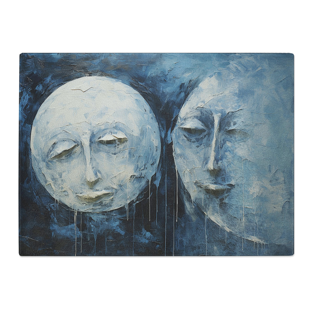 Moon Gestural No.2  Glass Chopping Board