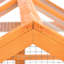 Poulailler en bois, parcours extérieur au design populaire, 4,6 pi x 2,8 pi, orange - pour 1 à 3 poulets