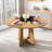 Round Dining Table For 4 - 47 Inch Farmhouse Kitchen Table, Mdf Circle Table With Oak Finish, 300lb Weight Capacity, Easy Assembly For Dining Room, Kitchen, Living Room - Spiced Round Table