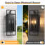 Lanterne murale d'extérieur en fer forgé 2 lumières Selisa avec abat-jour en verre transparent-917363613-909002670