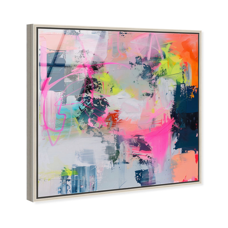 Pastel Luminance I High-Gloss Frameless Acrylic Glass Wall Art Abstract Print by Oliver Gal, Ready to Hang, 12 x 12