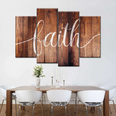 Faith Typographie, reproduction d'art sur toile