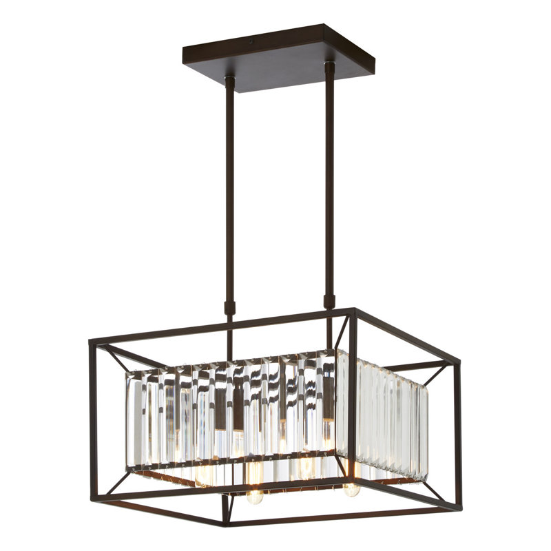 Waldschmidt 4 - Light Black Square/Rectangle Pendant