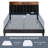 Upholstered Bed Frame with Headboard-Storage Headboard with Smart LED Lights and USB Charging Station,Noise Free,No Box Spring Needed-1944431683-1944431682