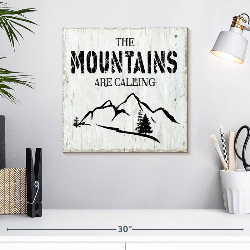 Mountains Are Calling, 16" H x 16" W