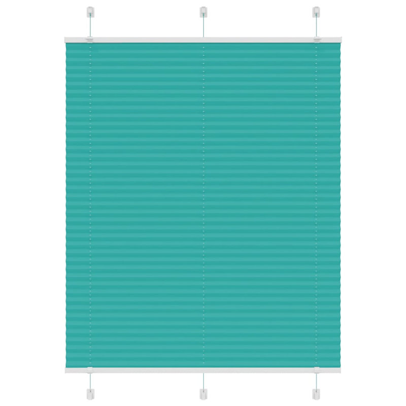 Room Darkening Pleated shade, Petrol Green, 110cmW x 150cmL