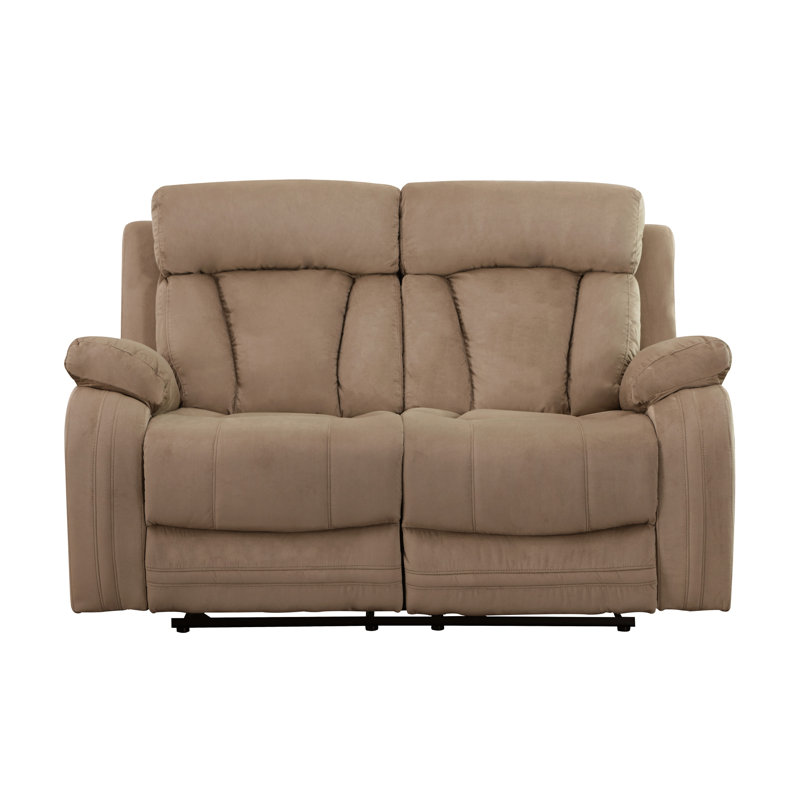 Beige avec construction à ressorts et support lombaire en mousse de microfibre -
