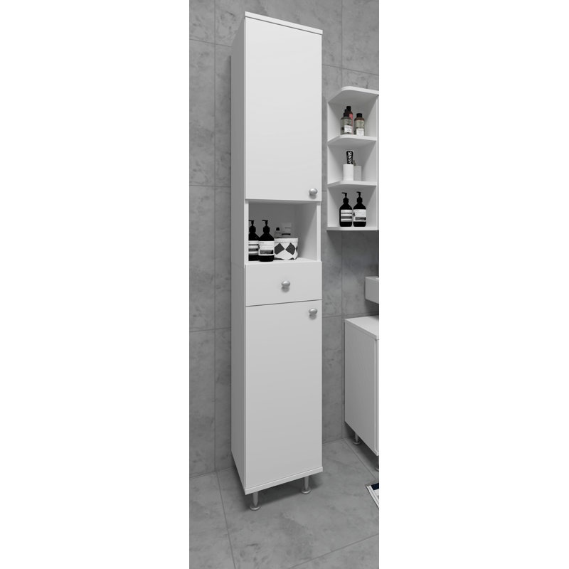 Audriauna Freestanding Bathroom Cabinet, White