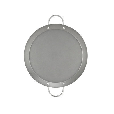 Nonstick Carbon Steel Round Comal with Metal Handles, PFOA Free
