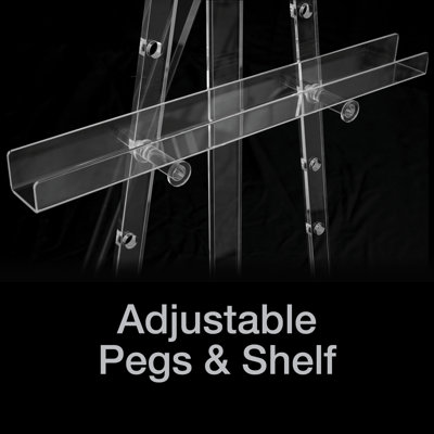 Excello Brands Acrylic Easel Stand - Clear 56 Inch