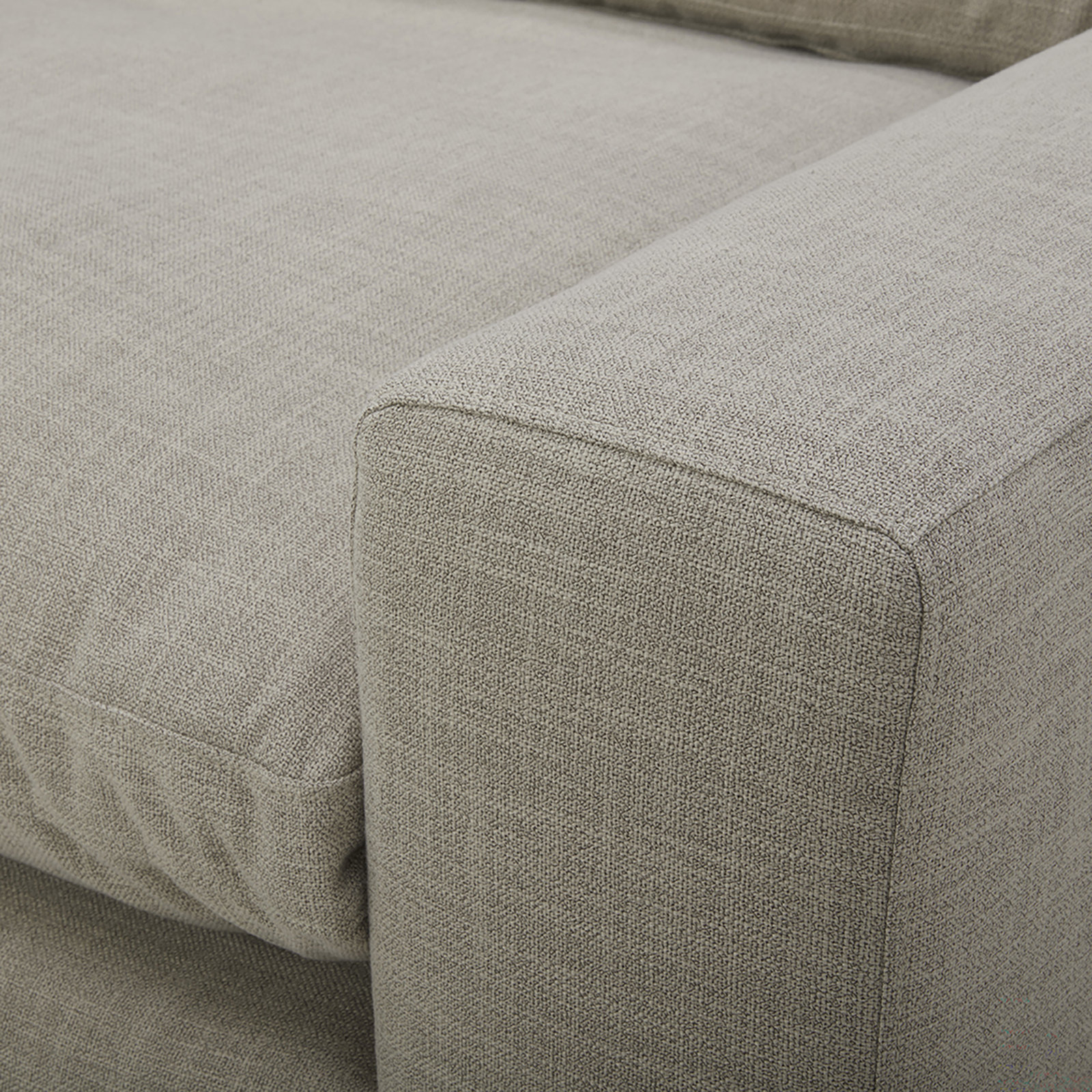 Asher Chaise Sectional, Effie Flax Performance Linen, Left Hand Facing