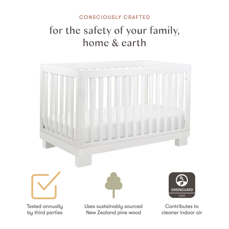 Modo 3-in-1 Convertible Crib, White