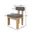 Chaise de salle à manger moderne Zevian en bois d'acacia massif avec dossier et siège à coussin roulé, pour usage intérieur et extérieur-135349339