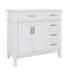 Meuble-lavabo de 36 po avec lavabo en céramique, armoire de rangement moderne avec 2 portes à fermeture douce et 4 tiroirs, élégant pour petite pièce, appartement-621605693