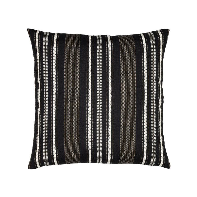 Pathway Ebony Square Indoor/Outdoor Pillow Cover & Insert, 20"H X 20"W