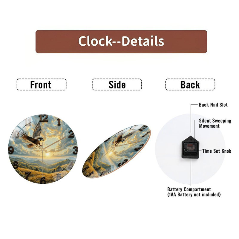 Horloge murale aigle