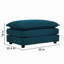 Canapé modulaire surdimensionné en L avec repose-pieds réversible en chenille bleue Free Combination Comfy Upholstery-1326348016