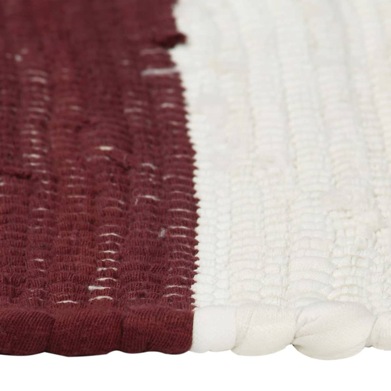 Flickinger Table Protector, Burgundy/White
