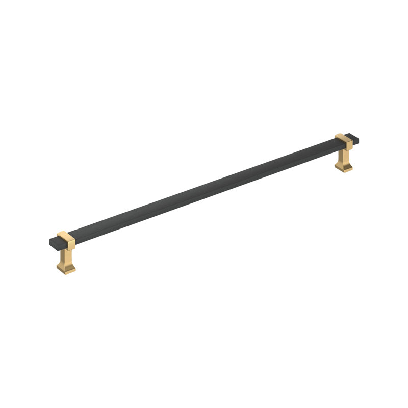Amerock 18 inch Brushed Matte Black and Champagne Bronze Appliance Pull