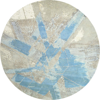 Hand Woven Silk and Wool Area Rug