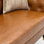 Canapé Chesterfield classique de 88,5 pouces en similicuir avec capitonnage profond