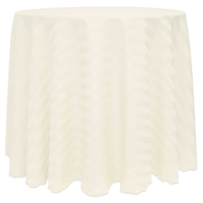Ultimate Textile Satin Stripe Round Tablecloth