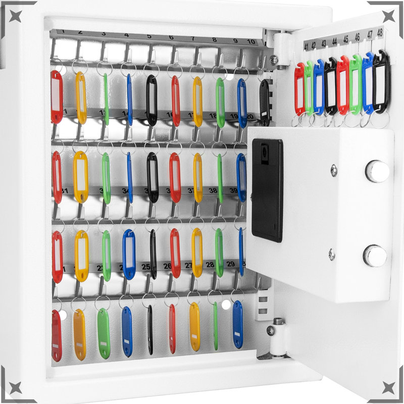 Digital Keypad 48 Keys Safe Cabinet For Wall - Robust Steel, Secure Key Facility - Security