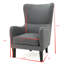 Fauteuil rembourré à oreilles