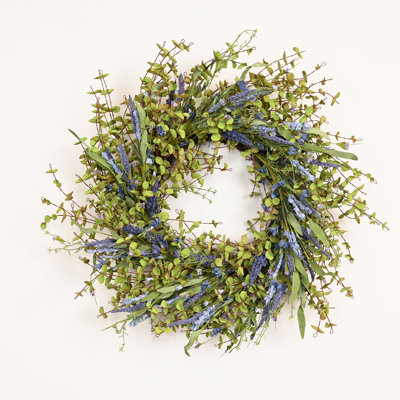 Couronne de 24 po avec porte de lavande 24 po Eucalyptus