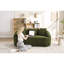 Canapé incurvé moderne 049s 2 en chenille sans os, version améliorée, 3 coussins, idéal pour les appartements, design d'espace avec un salon décoratif, confortable pour les invités