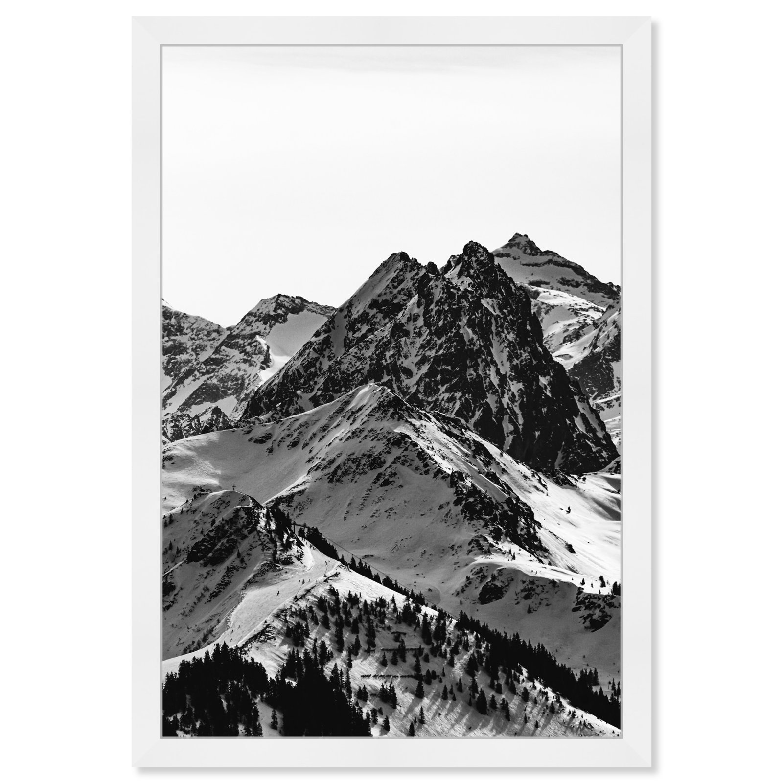 Up The Mountain by Oliver Gal, 32" H x 22" W x 0.5" D, White