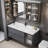 Modern light luxury gray bathroom cabinet