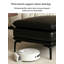 Repose-pieds en cuir noir avec repose-pieds